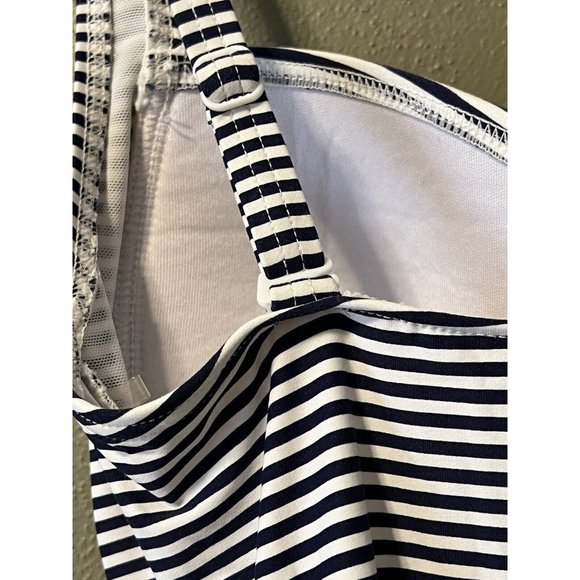 Nip Tuck Swim Navy & White One Piece Multi Fit Cup Bathing Suit USA Size 4 - Picture 5 of 16